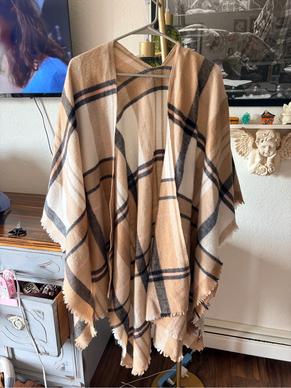 Old Navy Autumncore Plaid Poncho